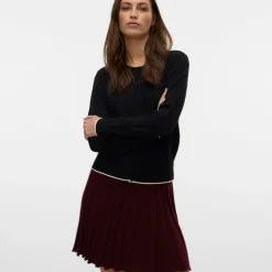 Online Gilet breeze col rond avec liseré blanc regular fit Femme Femme Pull, Gilet, Sweat