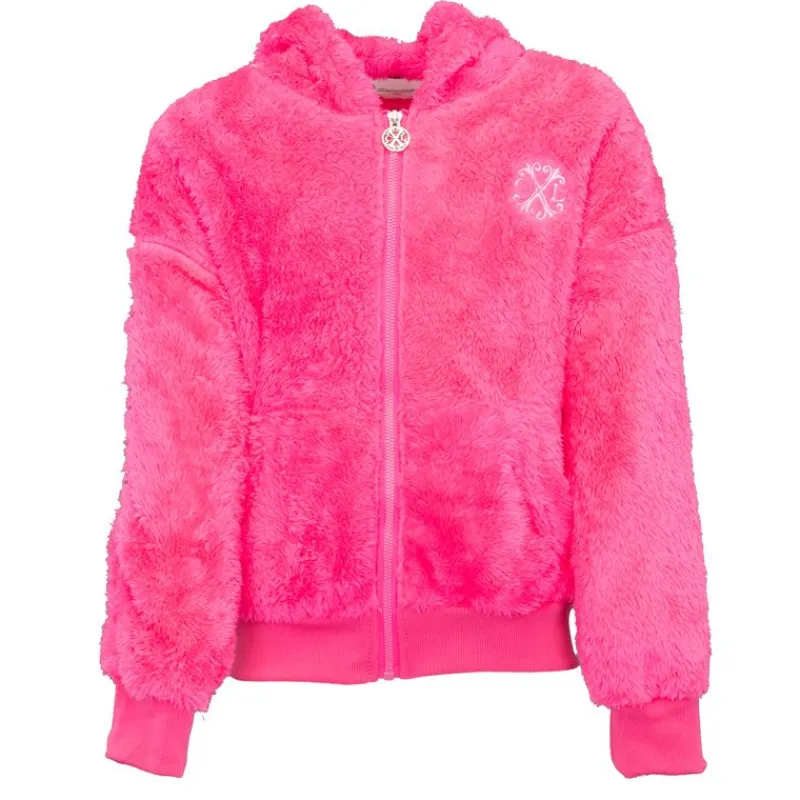 Discount Gilet fausse fourrure zippé à capuche Fille Enfant Doudoune, Coupe-Vent