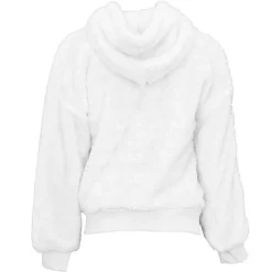 Hot Gilet fausse fourrure zippé à capuche Fille Enfant Doudoune, Coupe-Vent