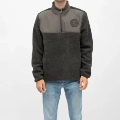 Hot Gilet sherpa frontignan semi zippé Homme Homme Pull, Gilet, Sweat