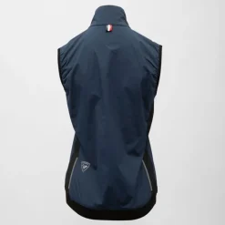 Gilet technique de sport bleu marine avec rayures col cheminée Femme Femme Veste, Doudoune, Manteau