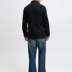 Gilet zippé en maille tricoté avec col cheminée Homme Homme Pull, Gilet, Sweat