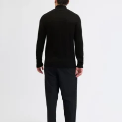 Outlet Gilet zippé en maille tricoté avec col cheminée Homme Homme Pull, Gilet, Sweat