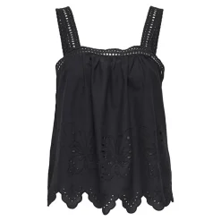Haut avec broderie anglaise Nomelle black Femme Femme Haut, Chemise