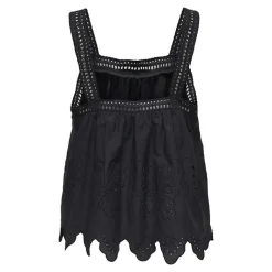 Haut avec broderie anglaise Nomelle black Femme Femme Haut, Chemise