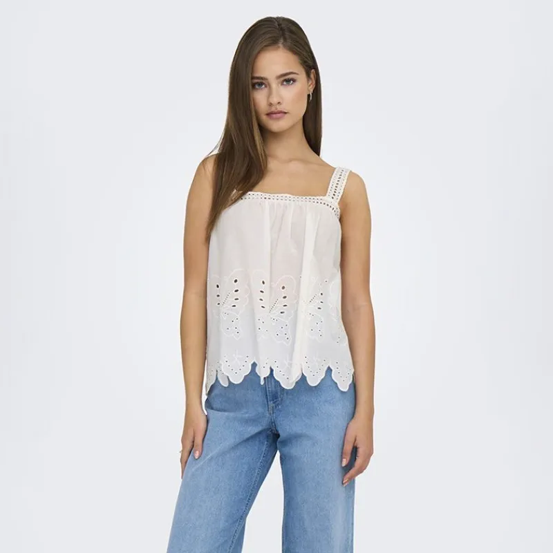 New Haut avec broderie anglaise Nomelle black Femme Femme Haut, Chemise