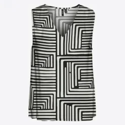 Discount Haut basique imprimé graphique col v Femme Femme Haut, Chemise