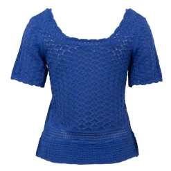 Hot Haut roi en maille à nouer col rond Mayla Femme Femme Haut, Chemise