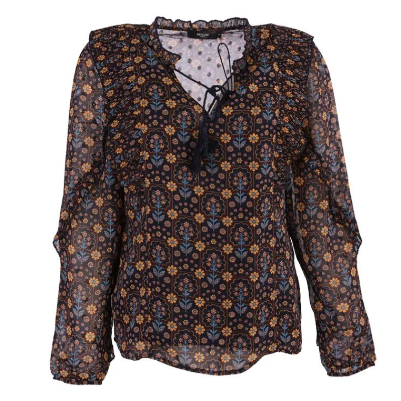 New Haut blouse armilla bordeaux imprimée Femme Femme Haut, Chemise