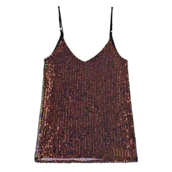 Online Haut caraco juddy à bretelles à paillettes Femme Femme Haut, Chemise