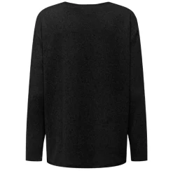 Discount Haut fluide manches longues col rond Femme Femme Haut, Chemise