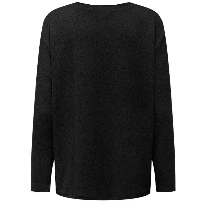 Discount Haut fluide manches longues col rond Femme Femme Haut, Chemise