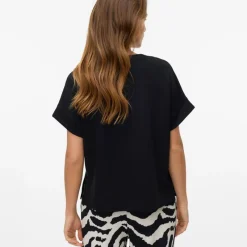 Clearance Haut Hali fluide col rond manches courtes Femme Femme Haut, Chemise