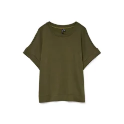 Sale Haut Hali fluide col rond manches courtes Femme Femme Haut, Chemise