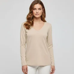 Outlet Haut harly pailleté col v regular fit Femme Femme Haut, Chemise