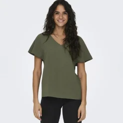 Best Haut manches courtes à volants uni Femme Femme Haut, Chemise