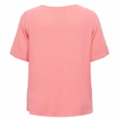 Sale Haut manches courtes col v uni droit Femme Femme Haut, Chemise