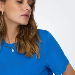 Hot Haut manches courtes Pisa col rond 100% coton cloud dancer Femme Femme Haut, Chemise