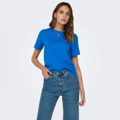 Hot Haut manches courtes Pisa col rond 100% coton cloud dancer Femme Femme Haut, Chemise