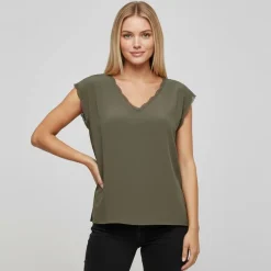 Discount Haut manches courtes selina kalamata col v Femme Femme Haut, Chemise