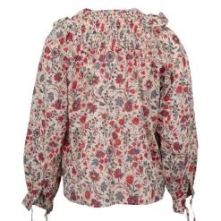 Sale Haut manches longues annie fleurs rouges Femme Femme Haut, Chemise