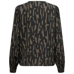 Outlet Haut manches longues col v regular fit Divya sanshelle Femme Femme Haut, Chemise