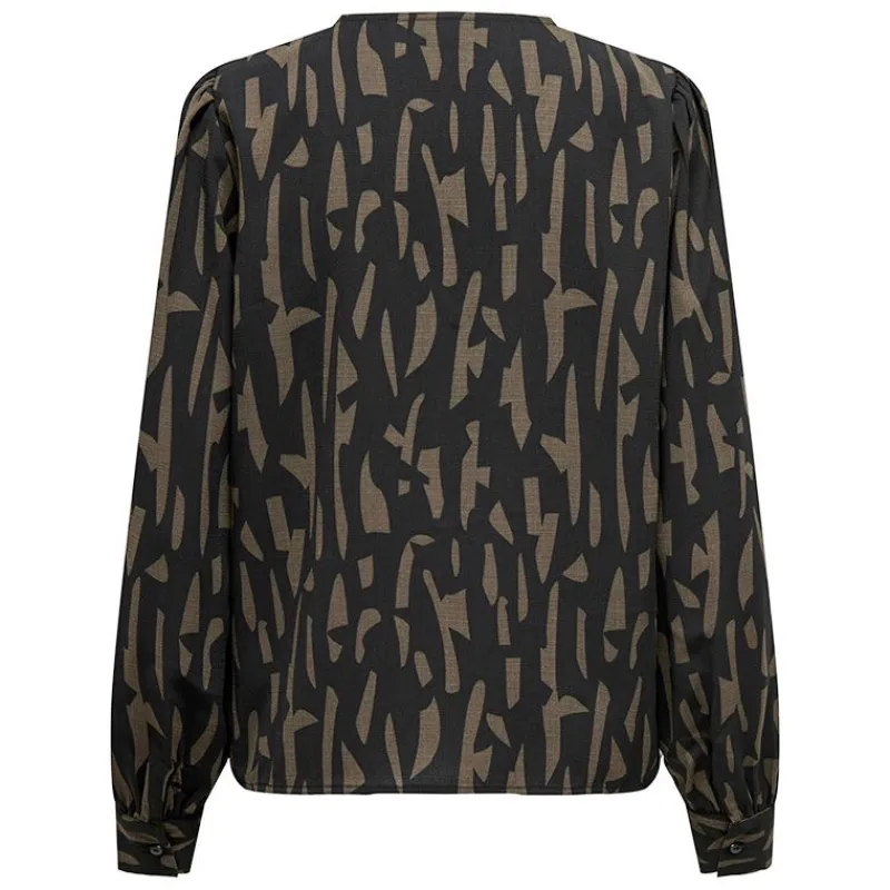 Outlet Haut manches longues col v regular fit Divya sanshelle Femme Femme Haut, Chemise