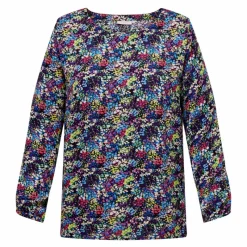 Haut manches longues col rond imprimé Femme Femme Haut, Chemise