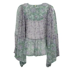 Online Haut manches longues loah transparent à fleurs Femme Femme Haut, Chemise