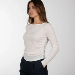 Best Haut manches longues transparent à plis henriette bayberry Femme Femme Haut, Chemise