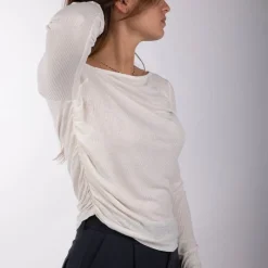 Best Haut manches longues transparent à plis henriette bayberry Femme Femme Haut, Chemise