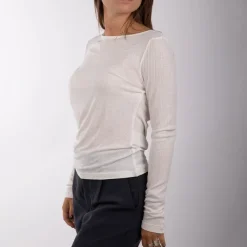 Best Haut manches longues transparent à plis henriette bayberry Femme Femme Haut, Chemise