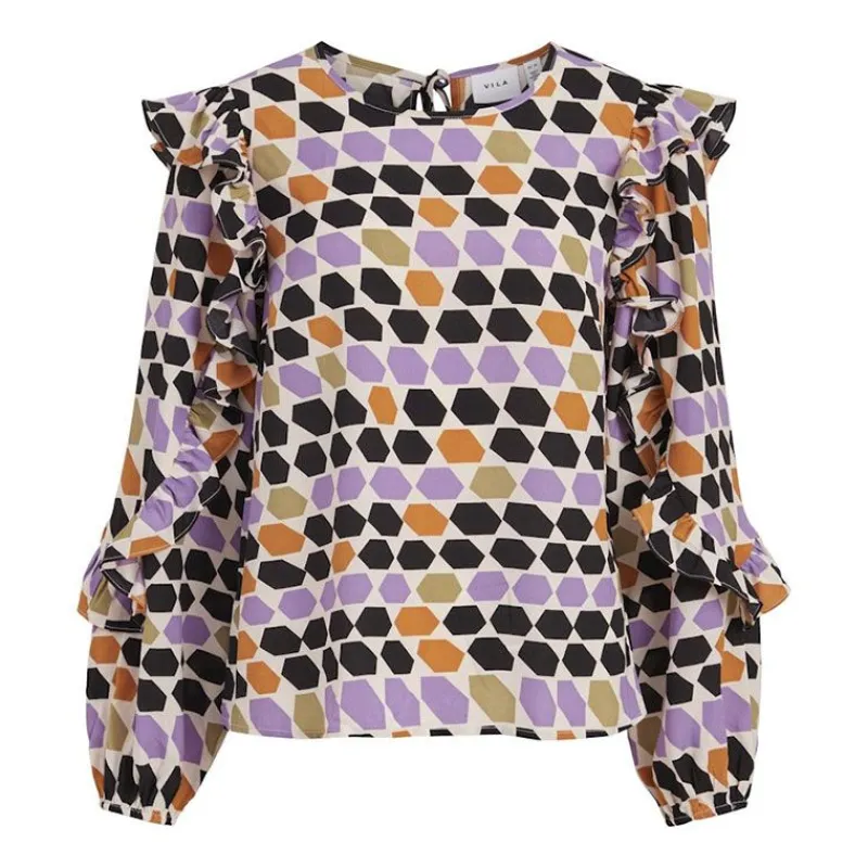 Best Haut ml vifisker l/s frill top /rx 14079871 Femme Femme Haut, Chemise