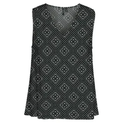 Clearance Haut sans manches à motif géométrique Femme Femme Haut, Chemise