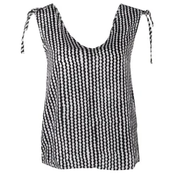 Hot Haut sans manches à motif géométrique Femme Femme Haut, Chemise
