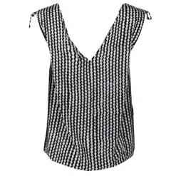 Hot Haut sans manches à motif géométrique Femme Femme Haut, Chemise