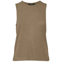 Haut sans manches col rond Femme Femme Pull, Gilet, Sweat