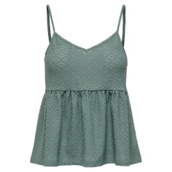 Hot Haut sans manches col v ajouré trapèze uni Femme Femme Haut, Chemise