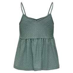 Hot Haut sans manches col v ajouré trapèze uni Femme Femme Haut, Chemise