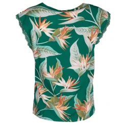 Outlet Haut sans manches col V imprimé tropical Femme Femme Haut, Chemise