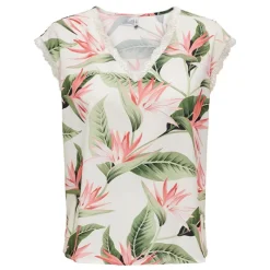 Discount Haut sans manches col V imprimé tropical vert Femme Femme Haut, Chemise