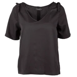 Outlet Haut uni col V volants épaules Femme Femme Haut, Chemise