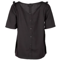 Outlet Haut uni col V volants épaules Femme Femme Haut, Chemise