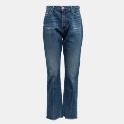 Jean brut denim effiloché délavé Femme Femme Pantalon|Jean