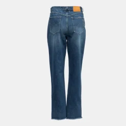 Jean brut denim effiloché délavé Femme Femme Pantalon|Jean