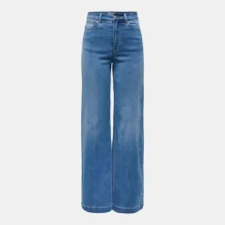 Discount Jean denim à coupe large taille haute madison royal Femme Femme Jean