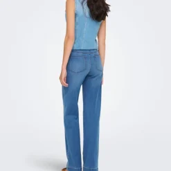 Discount Jean denim à coupe large taille haute madison royal Femme Femme Jean