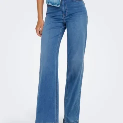 Discount Jean denim à coupe large taille haute madison royal Femme Femme Jean