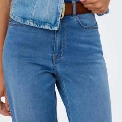 Discount Jean denim à coupe large taille haute madison royal Femme Femme Jean