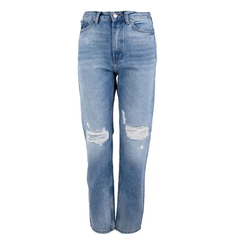 Sale Jean denim effet déchiré regular Femme Femme Jean